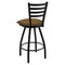 Holland Bar Stool Co 30" Swivel Bar Stool, Black Wrinkle, Canter Saddle Seat X410 - alternate 4